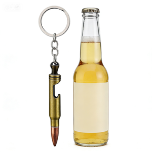 7.62mm Metal Cartridge Keychain Beer Opener Vintage Fashion Soldiers Enthusiast Gun Club Souvenir Gift Ammo Custom Logo