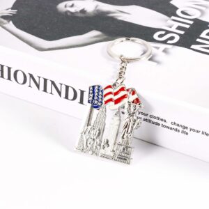 250th Anniversary Statue Liberty Zinc Alloy Carabiner Keychain Waterproof NYCPatriotic Travel Souvenir Bulk Metal American