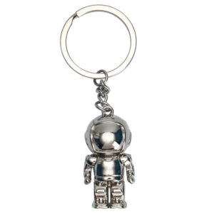 3D Asimo Robot Metal Keychain Asimo Car Belt Hanging Key Ring Chain Charm Accessories