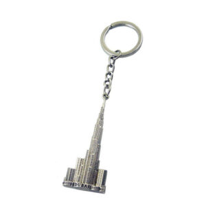 2D Burj Khalifa Tower Metal Keychain Metal  Keychain Key Ring