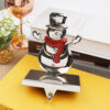 Christmas Snowman Stocking Holder Decoration 3D Reindeer Metal Zinc Alloy Stocking Holder-2