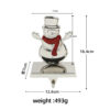 Christmas Snowman Stocking Holder Decoration 3D Reindeer Metal Zinc Alloy Stocking Holder-5