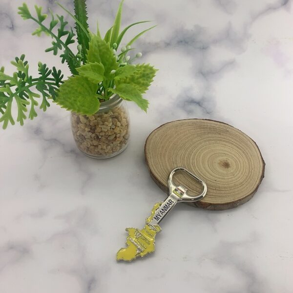 Custom 3d Beer Bottle Opener Myanmar Country Tourist Souvenir Enamel Metal Bottle Opener Fridge Magnet-2