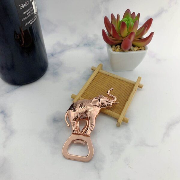 Custom Cast Zinc Alloy Bottle Jar Opener Engraved 3d Elephant Shaped oem Beer Bottle Opener-1