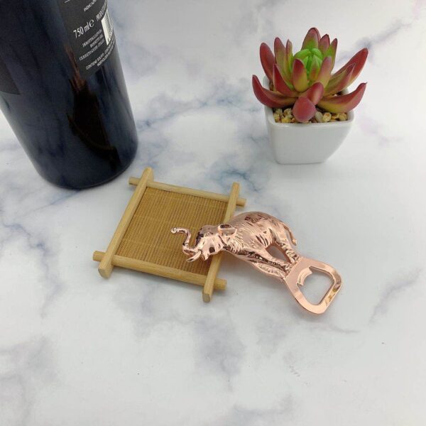 Custom Cast Zinc Alloy Bottle Jar Opener Engraved 3d Elephant Shaped oem Beer Bottle Opener-3