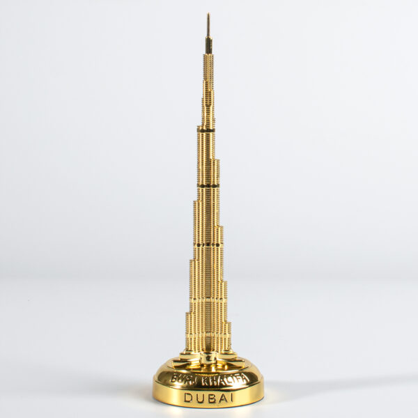 Custom Dubai Souvenir Bronze Burj Khalifa Statue Metal Model London City Tour Famous Architecture Crafted Gift