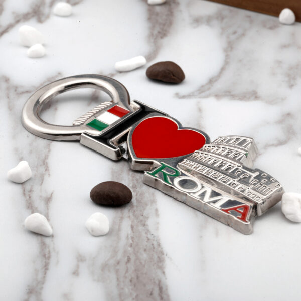 Custom Italy Souvenir Fridge Magnet Red Love Metal Travel Souvenir Fridge Magnet Bottle Opener-4