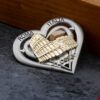 Custom Zinc Alloy Heart Shape City Tourist Souvenir Double Color Metal 3D Fridge Magnet-4