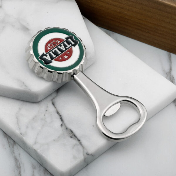 Custom Zinc Alloy Italy World Tourist Souvenir Fridge Magnet Beer Bottle Opener Sustainable-3