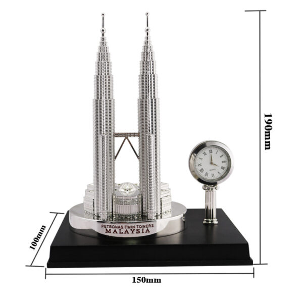 Custom Zinc Alloy Materials 3d Miniature Buildings, Metal Miniature Building Scale Model,Wooden Base Miniature Building models-1