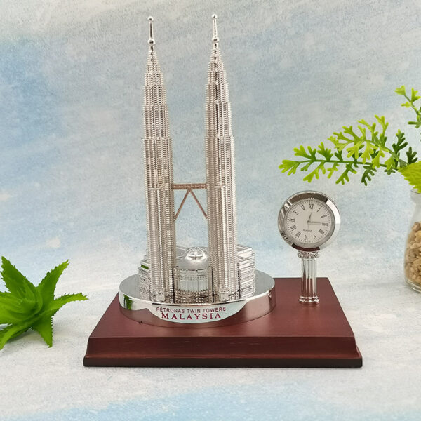 Custom Zinc Alloy Materials 3d Miniature Buildings, Metal Miniature Building Scale Model,Wooden Base Miniature Building models-4