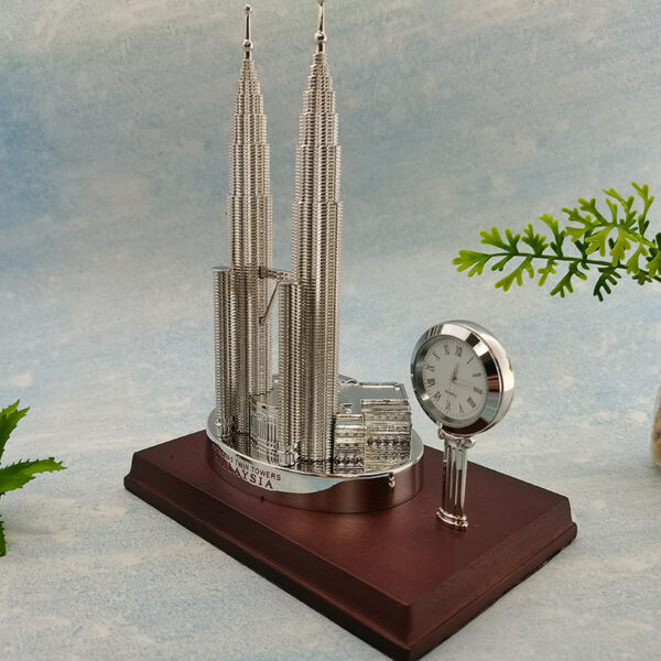 Custom Zinc Alloy Materials 3d Miniature Buildings, Metal Miniature Building Scale Model,Wooden Base Miniature Building models-5