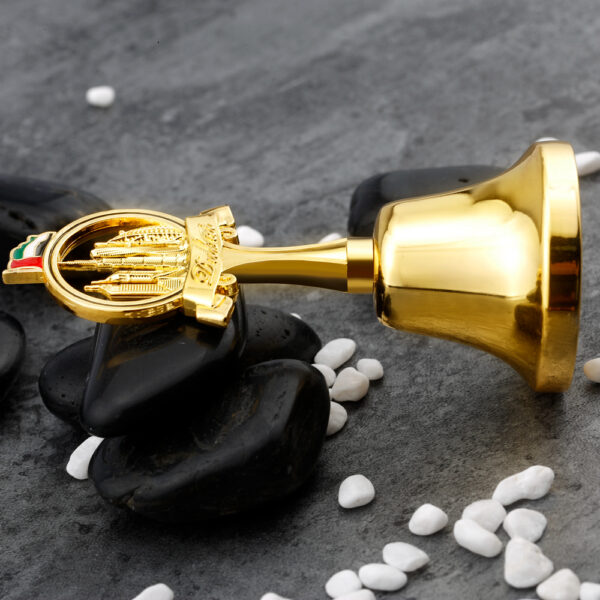 Custom gold plating Dubai tourist souvenir metal dinner bell-2