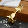 Custom gold plating Dubai tourist souvenir metal dinner bell-4
