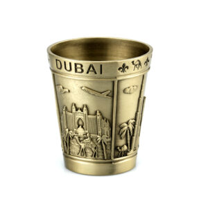 Custom logo tourist souvenir metal gift shot glass cups