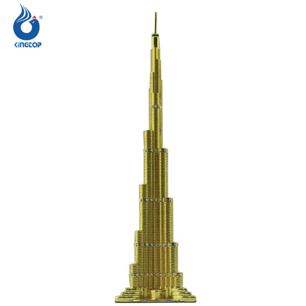 Customized 3D Burj Khalifa Model Decoration Metal Souvenir Miniature Building Model-4