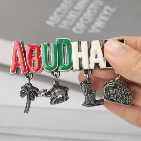Kingtop Aeuahab Souvenir Metal Fridge Magnet Letter Pendant Refrigerator Magnet Refrigerator Decoration-1