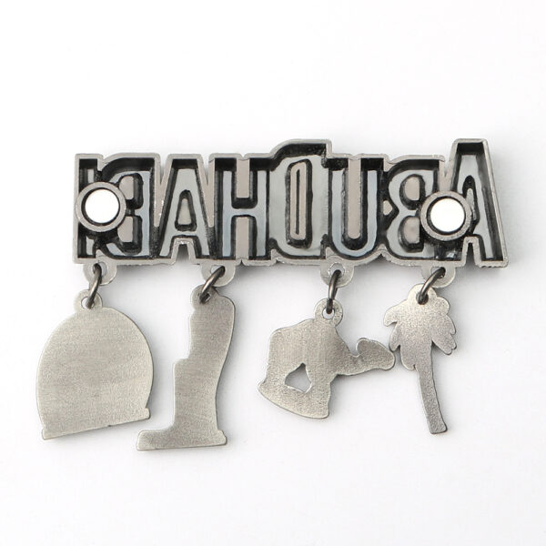 Kingtop Aeuahab Souvenir Metal Fridge Magnet Letter Pendant Refrigerator Magnet Refrigerator Decoration-4