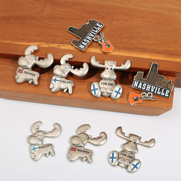 Kingtop Metal Fridge Magnets Country Souvenir Nashville Norway Finland Refrigerator Magnet Refrigerator Decoration-1