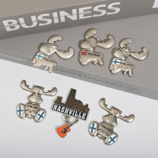 Kingtop Metal Fridge Magnets Country Souvenir Nashville Norway Finland Refrigerator Magnet Refrigerator Decoration-3