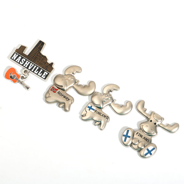 Kingtop Metal Fridge Magnets Country Souvenir Nashville Norway Finland Refrigerator Magnet Refrigerator Decoration-4