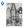Round London embossed buildings metal fridge magnets-1