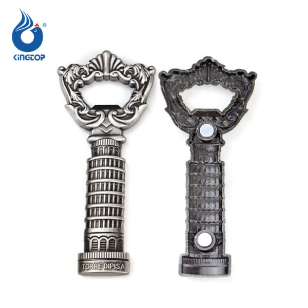 Round London embossed buildings metal fridge magnets-3