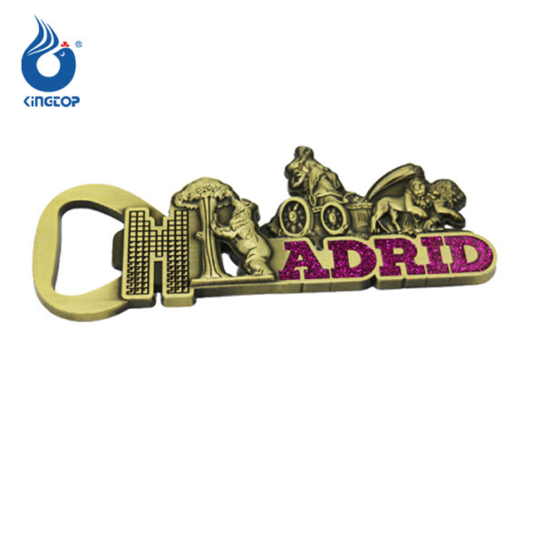 Round London embossed buildings metal fridge magnets-5