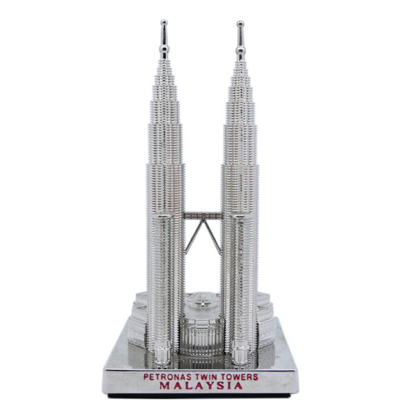 World famous landmark Malaysia Petronas Twin Towers exquisite tourist souvenir 3D miniature building model-1