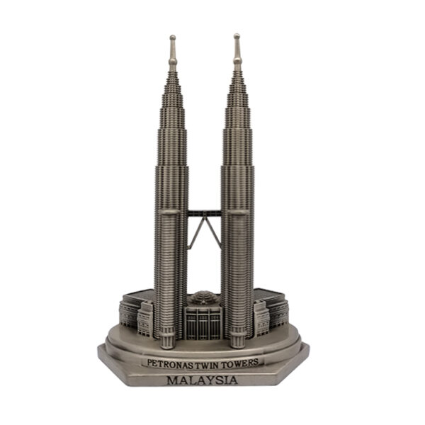 World famous landmark Malaysia Petronas Twin Towers exquisite tourist souvenir 3D miniature building model-2