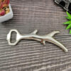 custom Christmas silver reindeer antler deer horn shape metal beer bottle opener-5