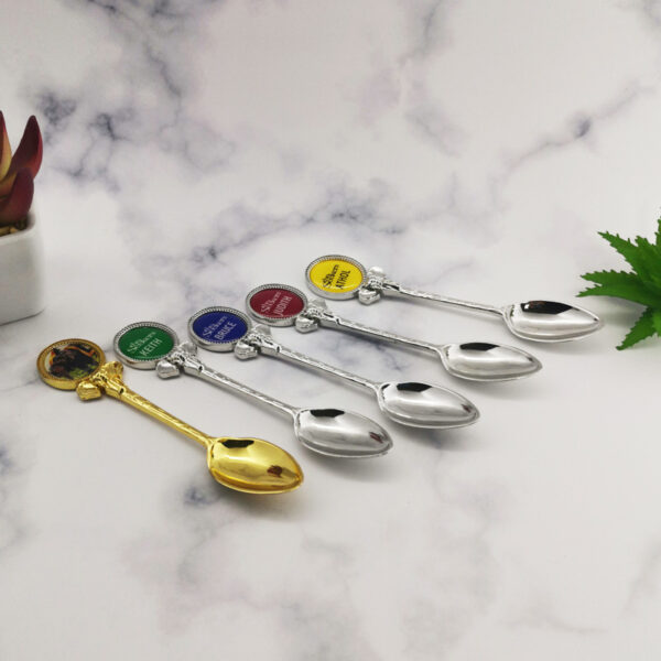 custom logo metal gold antique silver Mexico Dubai tourist souvenir spoon-1