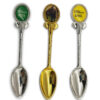 custom logo metal gold antique silver Mexico Dubai tourist souvenir spoon