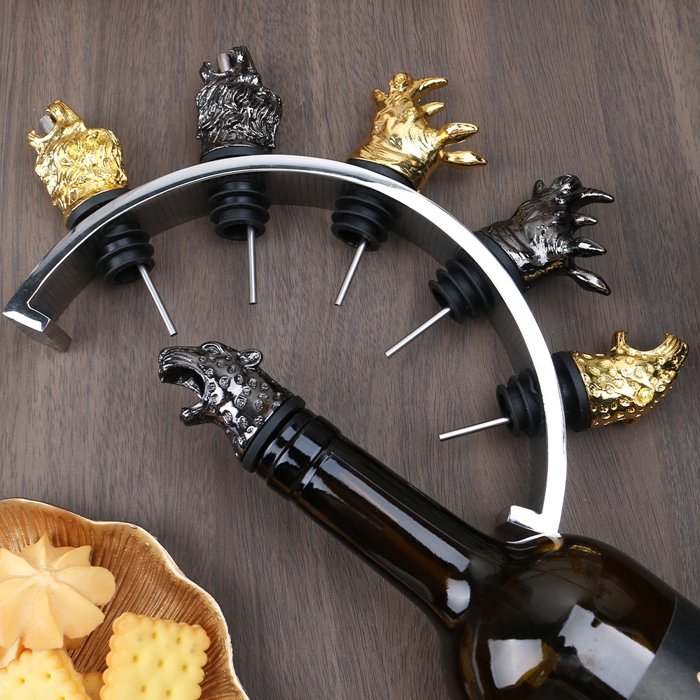 Custom Zinc Alloy Wine Pourers for Premium Wine Gifts