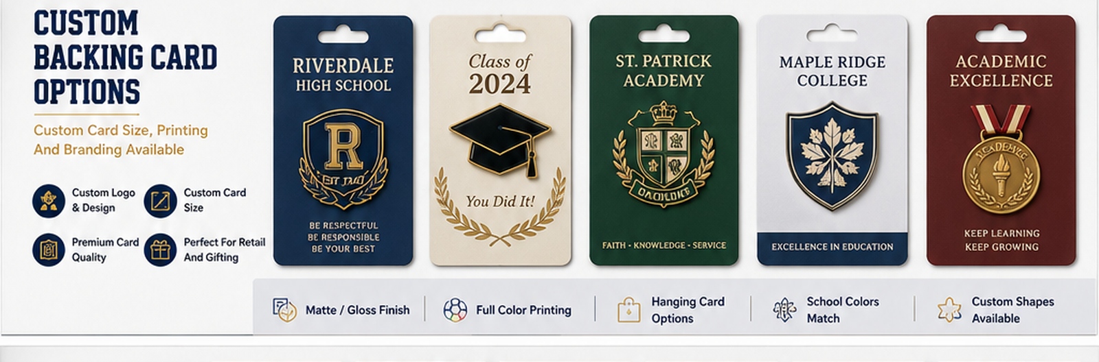 Custom School Badges and Academic Pins