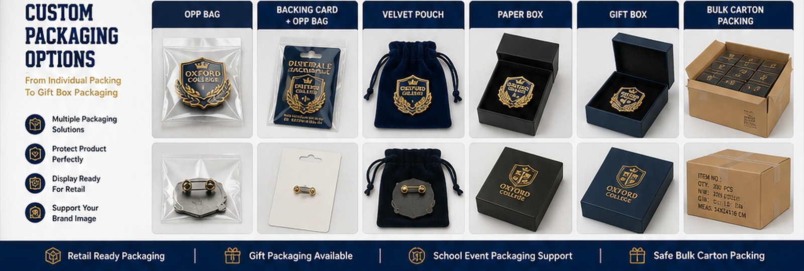 Custom School Badges and Academic Pins