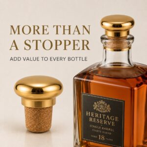 Custom Metal Wine & Whiskey Stoppers