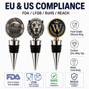 Custom Metal Wine Stoppers