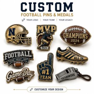 Custom American Football & Rugby Enamel Pins
