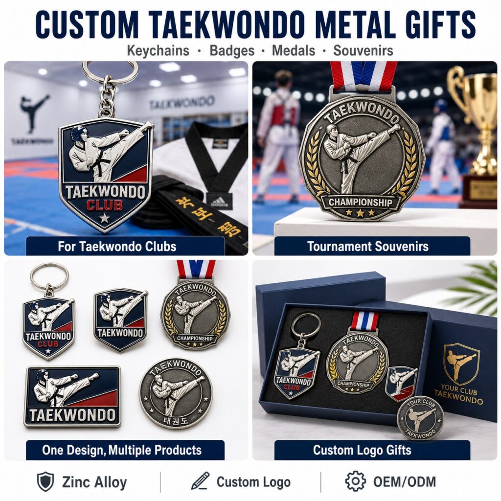 Custom Taekwondo Metal Gifts for Clubs and Events