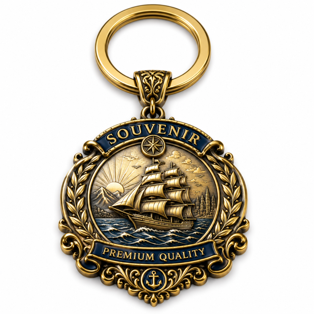 Custom souvenir metal keychains for tourism and gift stores