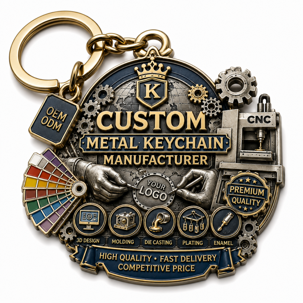 Custom metal keychain manufacturer for OEM and bulk orders