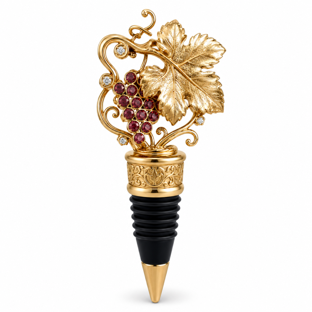 Custom decorative metal wine accessories for premium gifts