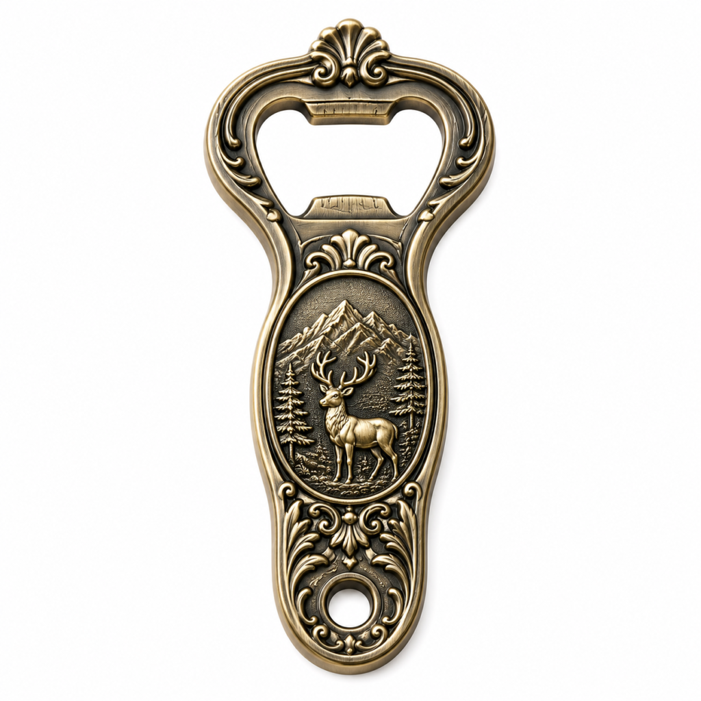 Custom metal bottle openers with logo and personalized design
