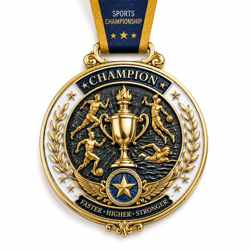 Custom sports medals for competitions and events