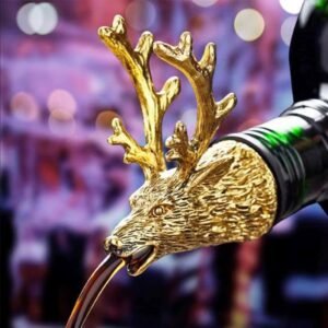 Custom Deer Head Wine Pourers for Bottles