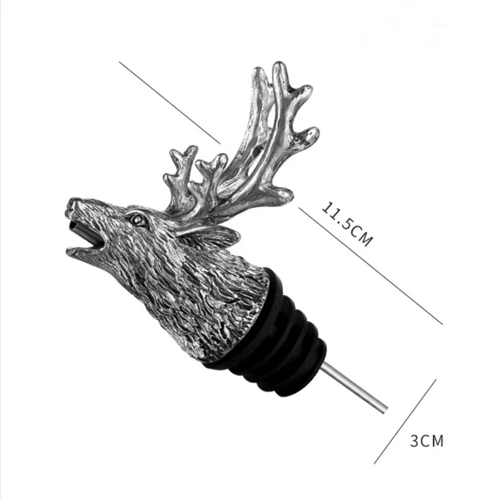 Custom Deer Head Wine Pourers for Bottles