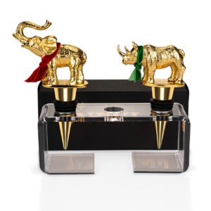 Custom Elephant & Rhino Wine Stoppers
