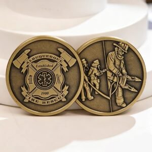 Custom Fire Rescue Challenge Coins