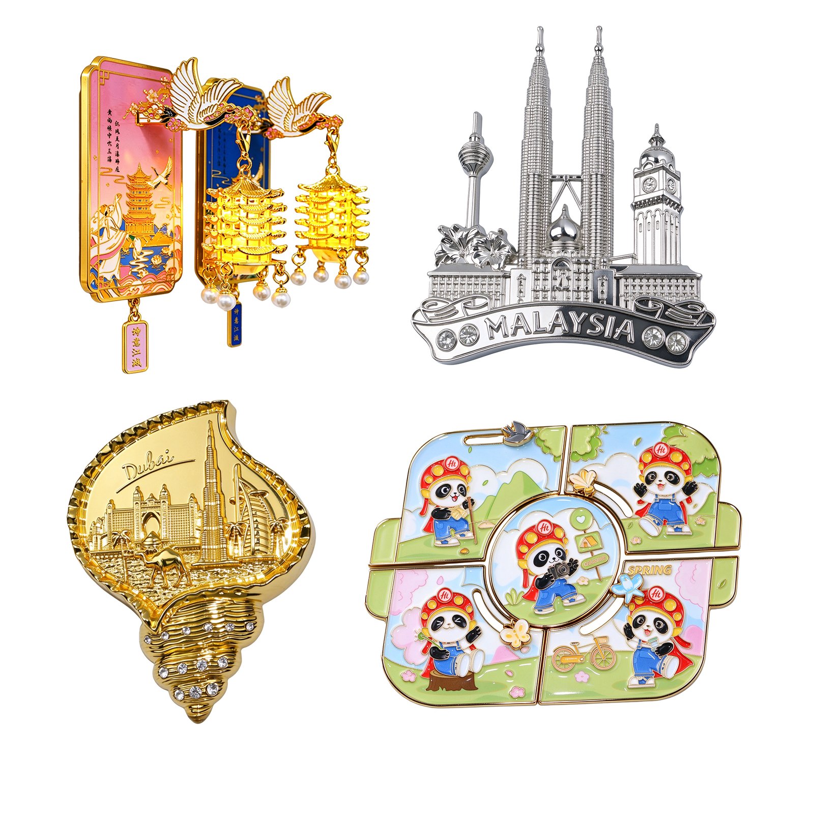 Custom metal fridge magnets for tourism and souvenir gifts